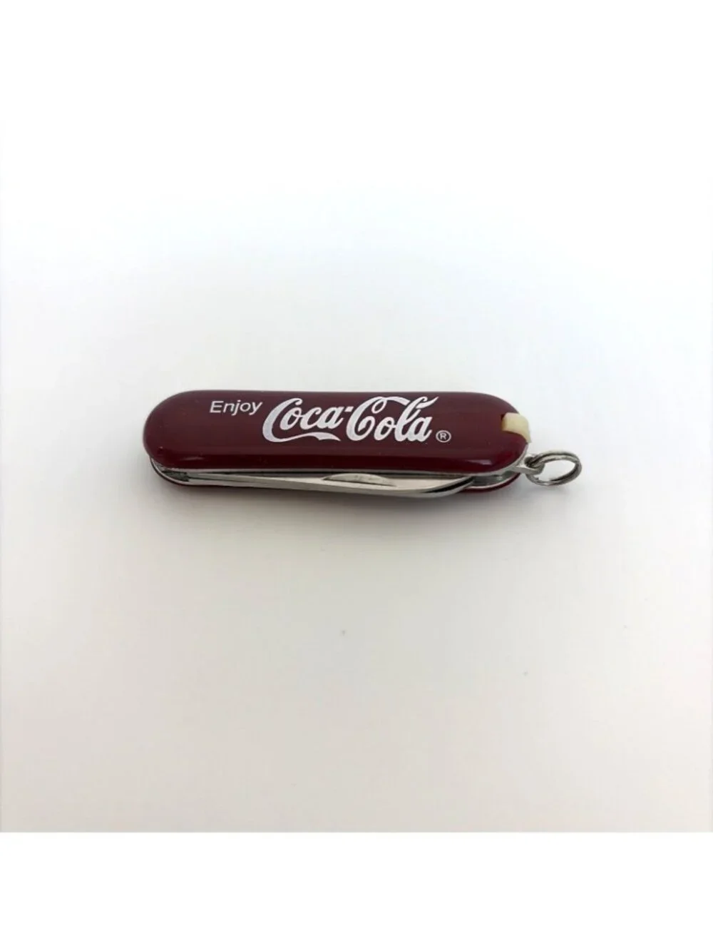 Vintage Coca-Cola Swiss Army Style Keychain Pocket Knife Scissors File w/ Box
